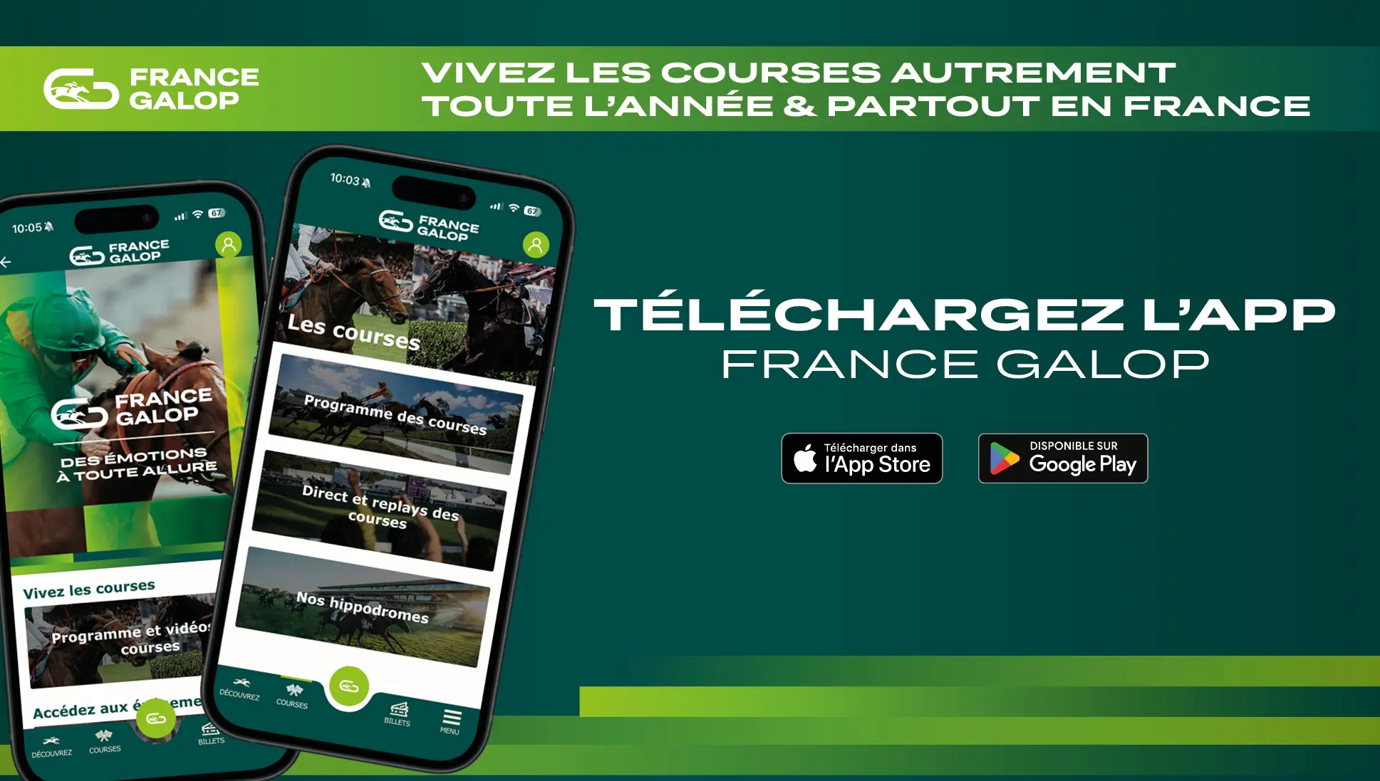TÉLÉCHARGEZ L'APP OFFICIELLE FRANCE GALOP